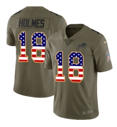 Youth Nike Buffalo Bills #18 Andre Holmes Limited Olive/USA Flag 2017 Salute to Service NFL Jersey