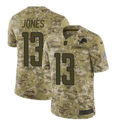 Men's Nike Detroit Lions #13 T.J. Jones Limited Camo 2018 Salute to Service NFL Jersey