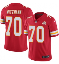 Men's Nike Kansas City Chiefs #70 Bryan Witzmann Red Team Color Vapor Untouchable Limited Player NFL Jersey
