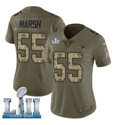 Women's Nike New England Patriots #55 Cassius Marsh Limited Olive/Camo 2017 Salute to Service Super Bowl LII NFL Jersey