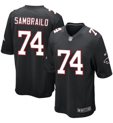 Men's Nike Atlanta Falcons #74 Ty Sambrailo Game Black Alternate NFL Jersey