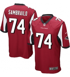 Men's Nike Atlanta Falcons #74 Ty Sambrailo Game Red Team Color NFL Jersey