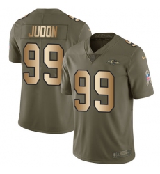 Youth Nike Baltimore Ravens #99 Matt Judon Limited Olive/Gold Salute to Service NFL Jersey