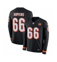 Youth Nike Cincinnati Bengals #66 Trey Hopkins Limited Black Therma Long Sleeve NFL Jersey