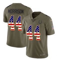 Men's Nike Indianapolis Colts #44 Antonio Morrison Limited Olive/USA Flag 2017 Salute to Service NFL Jersey