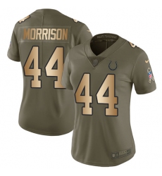 Women's Nike Indianapolis Colts #44 Antonio Morrison Limited Olive/Gold 2017 Salute to Service NFL Jersey