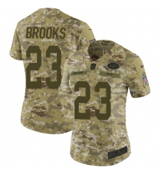 Women's Nike New York Jets #23 Terrence Brooks Limited Camo 2018 Salute to Service NFL Jersey