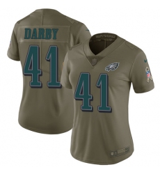 Women's Nike Philadelphia Eagles #41 Ronald Darby Limited Olive 2017 Salute to Service NFL Jersey