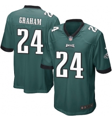 Men's Nike Philadelphia Eagles #24 Corey Graham Game Midnight Green Team Color NFL Jersey