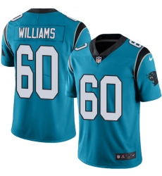 Men's Nike Carolina Panthers #60 Daryl Williams Limited Blue Rush Vapor Untouchable NFL Jersey
