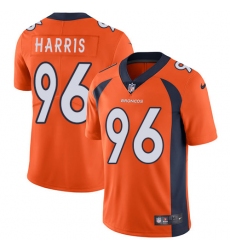 Men's Nike Denver Broncos #96 Shelby Harris Orange Team Color Vapor Untouchable Limited Player NFL Jersey