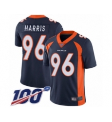 Youth Denver Broncos #96 Shelby Harris Navy Blue Alternate Vapor Untouchable Limited Player 100th Season Football Jersey