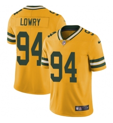Men's Nike Green Bay Packers #94 Dean Lowry Limited Gold Rush Vapor Untouchable NFL Jersey