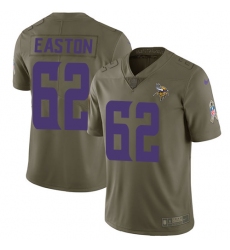 Youth Nike Minnesota Vikings #62 Nick Easton Limited Olive 2017 Salute to Service NFL Jersey