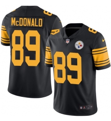 Men's Nike Pittsburgh Steelers #89 Vance McDonald Limited Black Rush Vapor Untouchable NFL Jersey