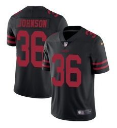 Men's Nike San Francisco 49ers #36 Dontae Johnson Black Vapor Untouchable Limited Player NFL Jersey