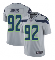 Youth Nike Seattle Seahawks #92 Nazair Jones Grey Alternate Vapor Untouchable Elite Player NFL Jersey