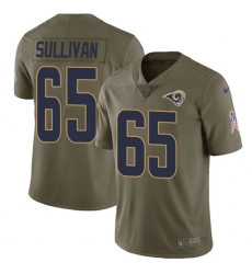 Youth Nike Los Angeles Rams #65 John Sullivan Limited Olive 2017 Salute to Service NFL Jersey