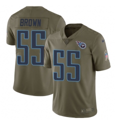 Youth Nike Tennessee Titans #55 Jayon Brown Limited Olive 2017 Salute to Service NFL Jersey