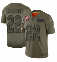 Men's Washington Redskins #22 Deshazor Everett Limited Camo 2019 Salute to Service Football Jersey
