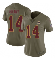 Women's Nike Washington Redskins #14 Ryan Grant Limited Olive 2017 Salute to Service NFL Jersey