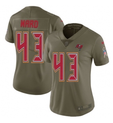 Women's Nike Tampa Bay Buccaneers #43 T.J. Ward Limited Olive 2017 Salute to Service NFL Jersey