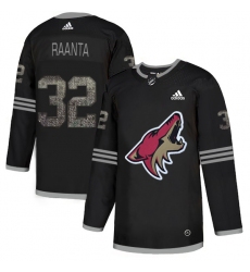 Men's Adidas Arizona Coyotes #32 Antti Raanta Black Authentic Classic Stitched NHL Jersey