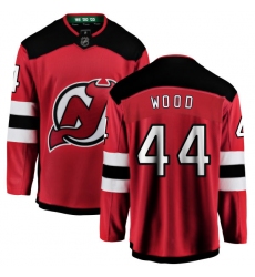 Youth New Jersey Devils #44 Miles Wood Fanatics Branded Red Home Breakaway NHL Jersey