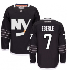 Men's Reebok New York Islanders #7 Jordan Eberle Premier Black Third NHL Jersey