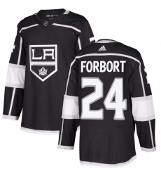 Youth Adidas Los Angeles Kings #24 Derek Forbort Authentic Black Home NHL Jersey