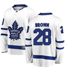 Youth Toronto Maple Leafs #28 Connor Brown Fanatics Branded White Away Breakaway NHL Jersey