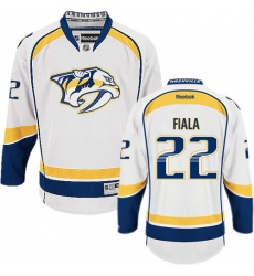 Men's Reebok Nashville Predators #22 Kevin Fiala Authentic White Away NHL Jersey