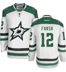 Women's Reebok Dallas Stars #12 Radek Faksa Authentic White Away NHL Jersey