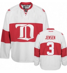 Men's Reebok Detroit Red Wings #3 Nick Jensen Authentic White Third NHL Jersey
