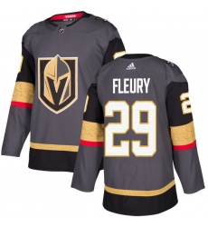 Men's Adidas Vegas Golden Knights #29 Marc-Andre Fleury Premier Gray Home NHL Jersey