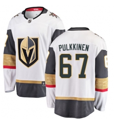 Youth Vegas Golden Knights #67 Teemu Pulkkinen Authentic White Away Fanatics Branded Breakaway NHL Jersey