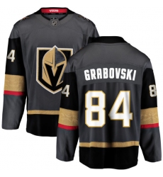 Men's Vegas Golden Knights #84 Mikhail Grabovski Authentic Black Home Fanatics Branded Breakaway NHL Jersey