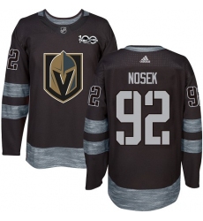 Men's Adidas Vegas Golden Knights #92 Tomas Nosek Authentic Black 1917-2017 100th Anniversary NHL Jersey