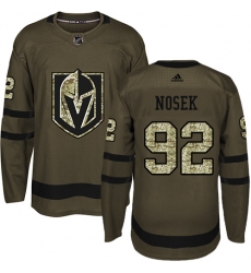 Men's Adidas Vegas Golden Knights #92 Tomas Nosek Authentic Green Salute to Service NHL Jersey