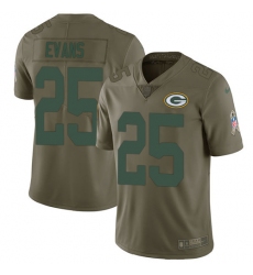 Youth Nike Green Bay Packers #25 Marwin Evans Limited Olive 2017 Salute to Service NFL Jersey