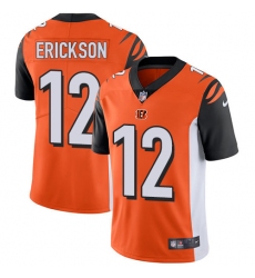 Youth Nike Cincinnati Bengals #12 Alex Erickson Orange Alternate Vapor Untouchable Elite Player NFL Jersey