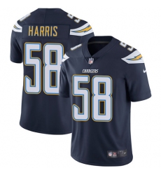 Youth Nike Los Angeles Chargers #58 Nigel Harris Navy Blue Team Color Vapor Untouchable Limited Player NFL Jersey