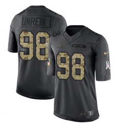 Men's Nike Chicago Bears #98 Mitch Unrein Limited Black 2016 Salute to Service NFL Jersey
