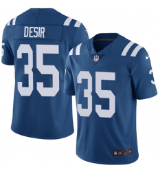 Men's Nike Indianapolis Colts #35 Pierre Desir Royal Blue Team Color Vapor Untouchable Limited Player NFL Jersey