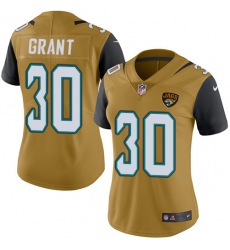 Women's Nike Jacksonville Jaguars #30 Corey Grant Limited Gold Rush Vapor Untouchable NFL Jersey