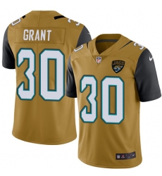 Youth Nike Jacksonville Jaguars #30 Corey Grant Limited Gold Rush Vapor Untouchable NFL Jersey