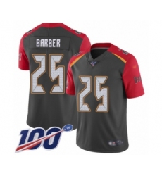 Youth Tampa Bay Buccaneers #25 Peyton Barber Limited Gray Inverted Legend 100th Season Football Jersey