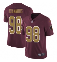 Youth Nike Washington Redskins #98 Matthew Ioannidis Burgundy Red/Gold Number Alternate 80TH Anniversary Vapor Untouchable Limited Player NFL Jersey