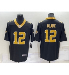 Men's New Orleans Saints #12 Chris Olave Black 2022 Vapor Untouchable Stitched NFL Nike Limited Jersey
