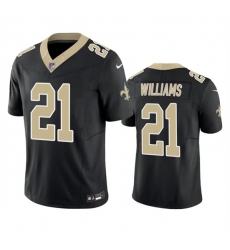Men's New Orleans Saints #21 Jamaal Williams Black 2023 F.U.S.E. Vapor Untouchable Limited Football Stitched Jersey